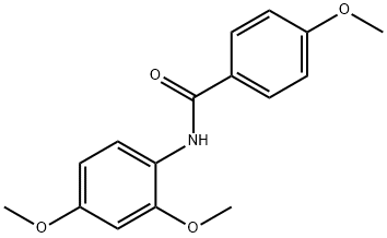 4-メトキシ-N-(2,4-ジメトキシフェニル)ベンズアミド 化学構造式