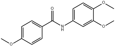 4-メトキシ-N-(3,4-ジメトキシフェニル)ベンズアミド 化学構造式