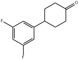 4-(3,5-二氟苯基)环己酮 结构式