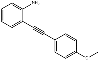 2-((4-メトキシフェニル)エチニル)アニリン 化学構造式
