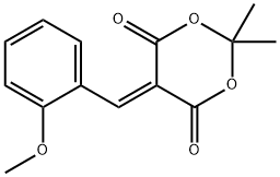 5-(2-甲氧基苯亚甲基)-2,2-二甲基-1,3-二噁烷-4,6-二酮,15795-56-9,结构式