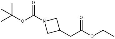 1-Boc-3-azetidineacetic acid ethyl ester Structure