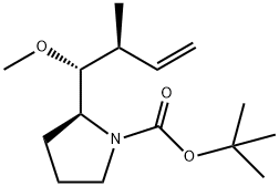 (2S,1'R,2'S)-N-(tert-butoxycarbonyl)-
2-(1'-Methoxy-2'-Methyl-3'-butenyl)-
pyrrolidine Structure
