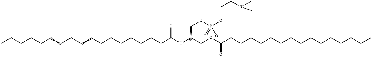1-PALMITOYL-2-LINOLEOYL-SN-GLYCERO-3-PHOSPHOCHOLINE;16:0-18:2 PC 结构式