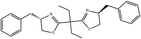 (4S,4'S)-2,2'-(Pentane-3,3'-diyl)bis(4-benzyl-4,5-dihydrooxazole) Struktur