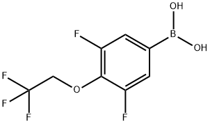 [3,5-ジフルオロ-4-(2,2,2-トリフルオロエトキシ)フェニル]ボロン酸 化学構造式