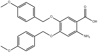2-AMino-4,5-bis((4-Methoxybenzyl)oxy)benzoic acid Struktur