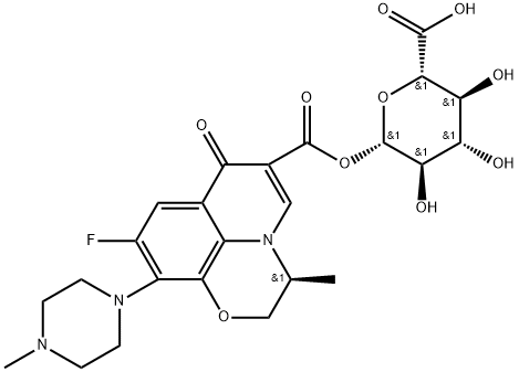 左氧氟沙星酰基维葡糖苷酸,160962-46-9,结构式