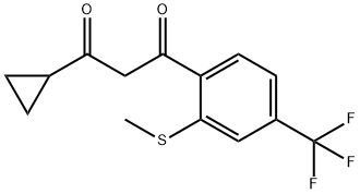 1-Cyclopropyl-3-[2-(Methylthio)-4-(trifluoroMethyl)phenyl]-1,3-propanedione Structure