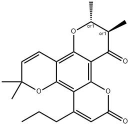 12-OXOCALANOLIDE A,161753-49-7,结构式