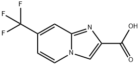 7-(三氟甲基)咪唑并[1,2-A]吡啶-2-甲酸, 1620569-19-8, 结构式