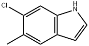 6-氯-5-甲基-1H-吲哚, 162100-42-7, 结构式