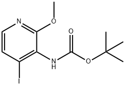 2-METHOXY-4-IODO-3-BOCAMINOPYRIDINE Struktur