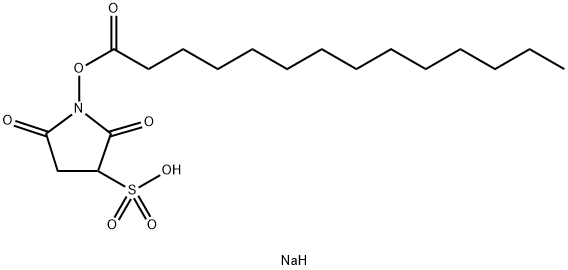 SulfosucciniMidyl Myristate SodiuM, 162823-01-0, 结构式