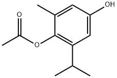 3-isopropyl-5-Methyl-4-acetoxyphenol Struktur