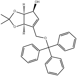 (3AS,4S,6AR)-2,2-二甲基-6 - ((三苯甲基氧基)甲基)-4,6A二氢-3AH-环, 163226-45-7, 结构式