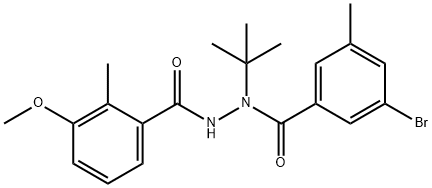 Benzoic acid, 3-Methoxy-2-Methyl-, 2-(3-broMo-5-
Methylbenzoyl)-2-(1,1-diMethylethyl)hydrazide Structure