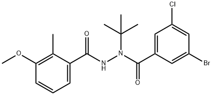 Benzoic acid, 3-Methoxy-2-Methyl-, 2-(3-broMo-5-
chlorobenzoyl)-2-(1,1-diMethylethyl)hydrazide Struktur