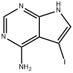 4-アミノ-5-ヨードピロロ[2,3-D]ピリミジン 化学構造式