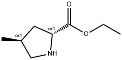 反式-4-甲基-DL-脯氨酸乙酯, 165273-06-3, 结构式