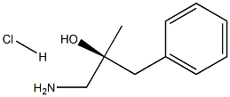 (S)-(+)-1-氨基-2-甲基-1-苯基-2-丙醇盐酸盐 结构式