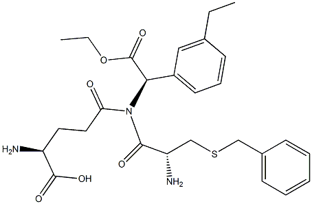 Glycine, L-g-glutaMyl-S-(phenylMethyl)-L-cysteinyl-2-phenyl-,1,3-diethyl ester, (2R)- Structure