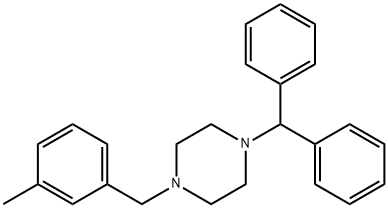1-(二苯基甲基)-4-(间甲基苄基)哌嗪, 16896-82-5, 结构式