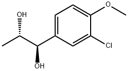 (1R,2S)-1-(3-氯-4-甲氧基苯基)-1,2-丙二醇 结构式