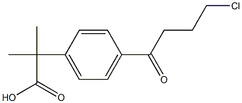 4-[4-氯-1-丁酰基]-A,A-二甲基苯乙酸, 169280-21-1, 结构式
