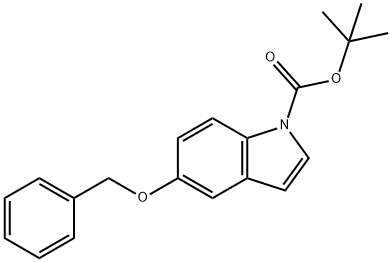 5-(ベンジルオキシ)-1H-インドール-1-カルボン酸TERT-ブチル 化学構造式