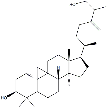 24-Methylenecycloartane-3β,26-diol 化学構造式