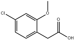2-(4-クロロ-2-メトキシフェニル)酢酸 化学構造式