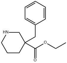 3-Piperidinecarboxylic acid, 3-(phenylMethyl)-, ethyl ester Struktur