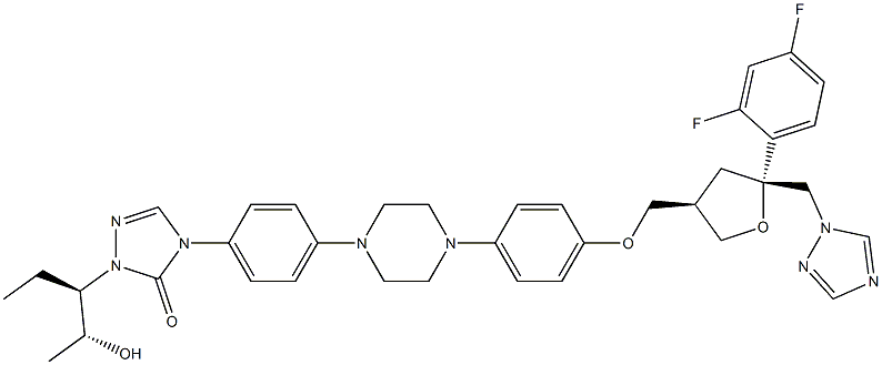 4-(4-(4-(4-(((3R,5R)-5-((1H-1,2,4-triazol-1-yl)Methyl)-5-(2,4-difluorophenyl)tetrahydrofuran-3-yl)Methoxy)phenyl)piperazin-1-yl)phenyl)-1-((2R,3R)-2-hydroxypentan-3-yl)-1H-1,2,4-triazol-5(4H)-one