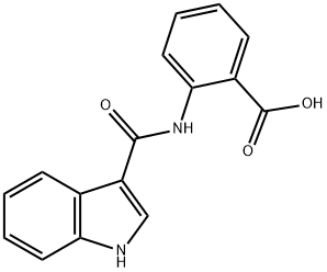 2-[(1H-吲哚-3-基羰基)氨基]苯甲酸,171817-95-1,结构式