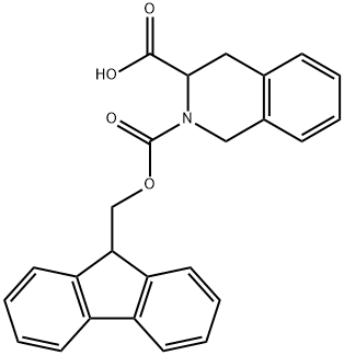2-(9H-フルオレン-9-イルメトキシカルボニル)-1,2,3,4-テトラヒドロイソキノリン-3-カルボン酸 化学構造式