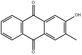 2-Hydroxy-3-methylanthraquine 化学構造式