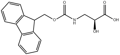 FMOC-(S)-3-氨基-2-羟基丙酸, 172721-23-2, 结构式