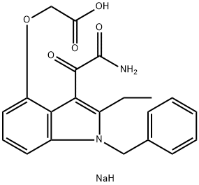 NATRIUM[(1-BENZYL-2-ETHYL-3-OXAMOYLINDOOL-4-YL)OXY]ACETAAT Struktur