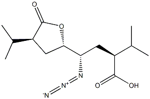 (ΑS, ΓS,2S,4S)-Γ-叠氮四氢-Α,4-双异丙基5-氧代-2-呋喃丁酸 结构式