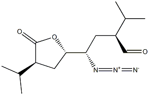 2-Furanbutanal, γ-azidotetrahydro-α,4-bis(1-Methylethyl)-5-oxo-, (αS, γS,2S,4S)- Structure