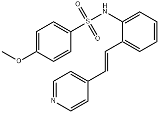 (E)-4-[2-{2-[N-(4-Methoxybenzenesulfonyl)aMino]phenyl}ethenyl ]pyridine Struktur