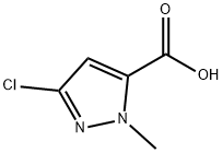3-クロロ-1-メチル-1H-ピラゾール-5-カルボン酸 化学構造式
