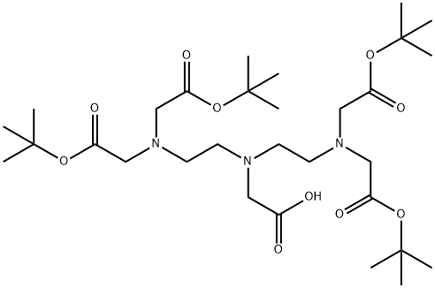 6-(羧基甲基)-3,9-双[2-(1,1-二甲基乙氧基)-2-氧代乙基]-13,13-二甲基-11-氧代-12-氧杂-3,6,9-三氮杂十四烷酸 1-叔丁酯 结构式