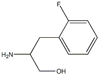 2-アミノ-3-(2-フルオロフェニル)プロパン-1-オール 化学構造式