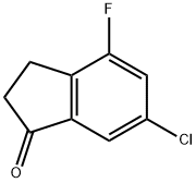 6-CHLORO-4-FLUORO-1-INDANONE Struktur