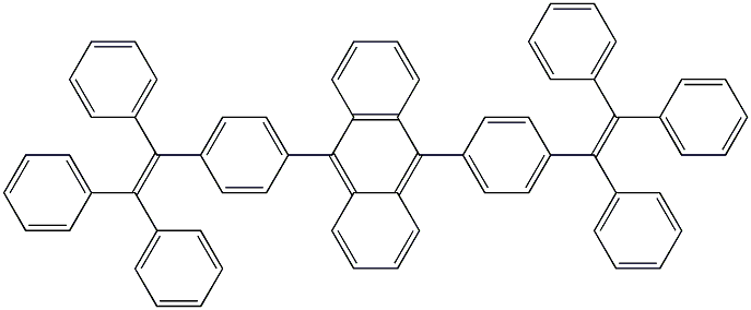 Anthracene, 9,10-bis[4-(1,2,2-triphenylethenyl)phenyl]-
Anthracene, 9,10-bis[4-(triphenylethenyl)phenyl]- (9CI Structure