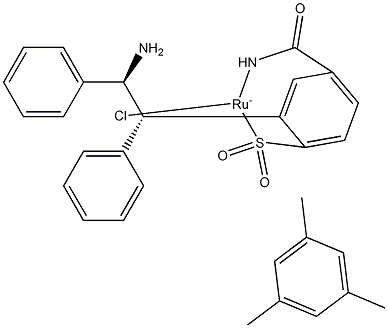 Chloro{[(1S,2S)-(+)-2-amino-1,2-diphenylethyl](4-toluenesulfonyl)amido}(mesitylene)ruthenium(II), min. 90% RuCl[(S,S)-Tsdpen](mesitylene) Struktur