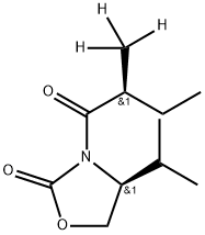 (4S)-4-(1-Methylethyl)-3-[(2S)-2-Methyl-1-oxobutyl]-2-oxazolidinone-d3 Struktur