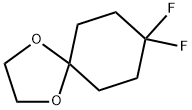 8,8-ジフルオロ-1,4-ジオキサスピロ[4.5]デカン 化学構造式